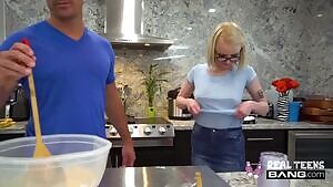 Teen Alice Pink gets a dick all slobbery