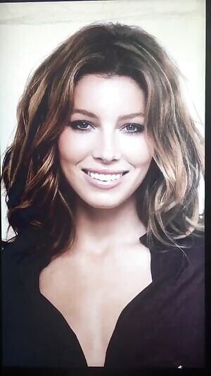 Jessica Biel takes my MASSIVE LOAD OF HOT CUM to her sexy face!!!