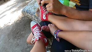 public double cumshot in the park