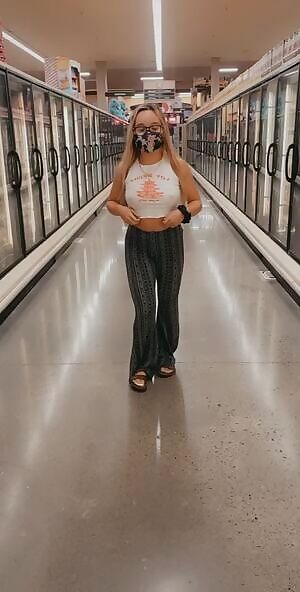 Showing my tits in Safeway 🤪 could you tell it was cold in this aisle?