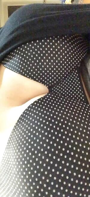 Polka dot bra and nip lash