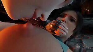 Lara Croft Nipple Licking