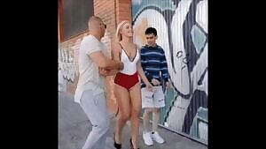 Blonde Slut Getting Masturbated And Then Double Penetrated By Two Men