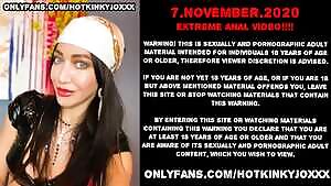 Sexy anal gypsy Hotkinkyjo fisting, belly bulge & prolapse extreme
