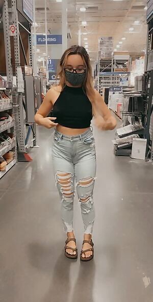 Flashing my boobs in Lowe’s! 😜