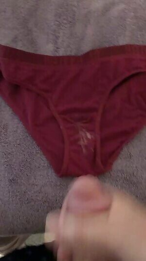 Huge cumshot on panties
