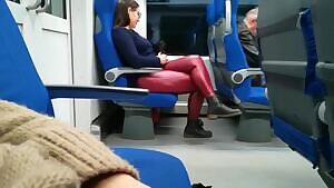 Daddy getting sucked off on train