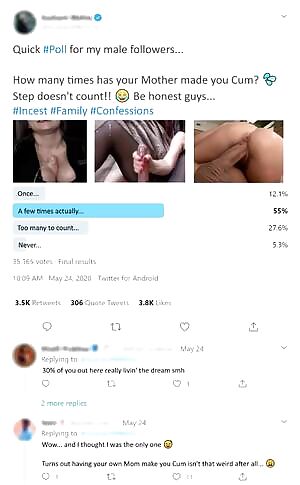 According to this Poll, Mom-Son Cumming is not that weird after all! 😂💯