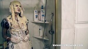 Bitchy maid gets gunged one more time