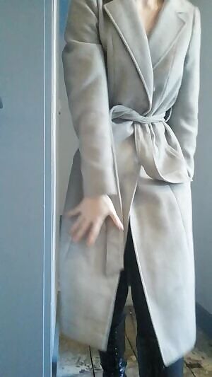 Nobody suspects the girl at the office in a big coat