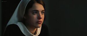 Margaret Qualley full frontal nun plot