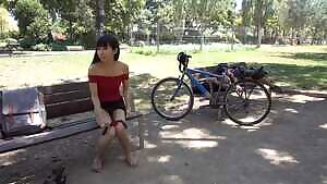 Flashing my tits and naked in public - by Littlesubgirl