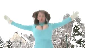 Falling out of her sweater