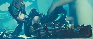 Widowmaker gagged and fucked