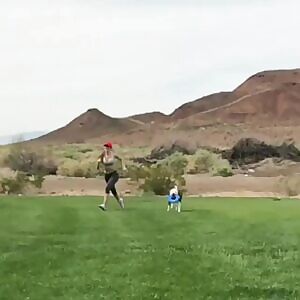 Running with the dog