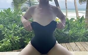 Ocean breeze on boobies feel so good