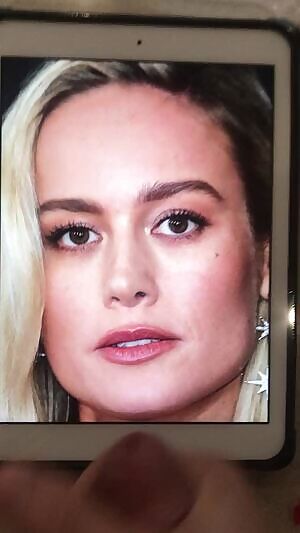 Brie Larson getting a load on her sexy face