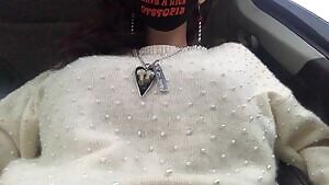 goth gf Raven Hex exposes her tits in public