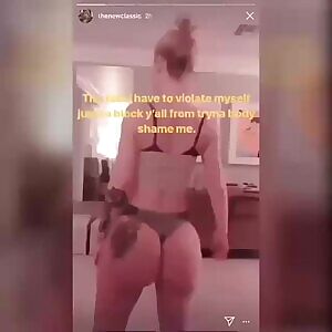 Iggy Azalea proving her ass is real on Instagram