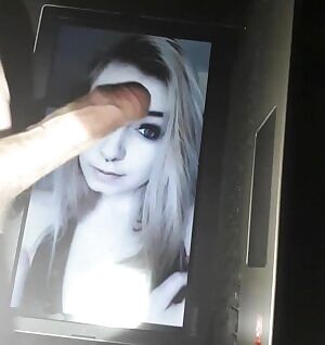 Blew my load hard all over this pretty blond, she had my cock aching!