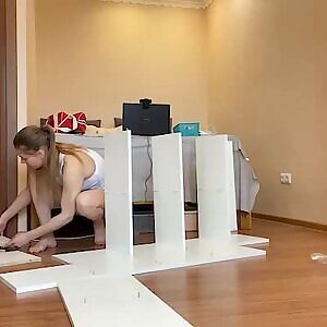 Flexible Russian Tests Her Toys & Creams All Over