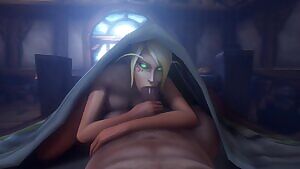 Alori snuck under the covers