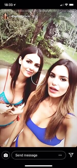 Victoria Justice wearing a bikini. Those tits looks so damn good